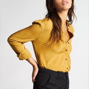 Brixton Kate Long Sleeve Woven Blouse Size XLarge